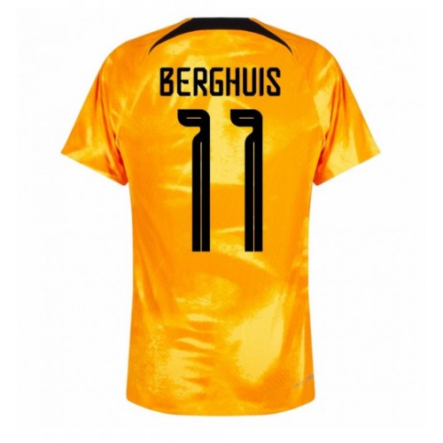 Holland Steven Berghuis #11 Replika Hjemmebanetrøje VM 2022 Kortærmet